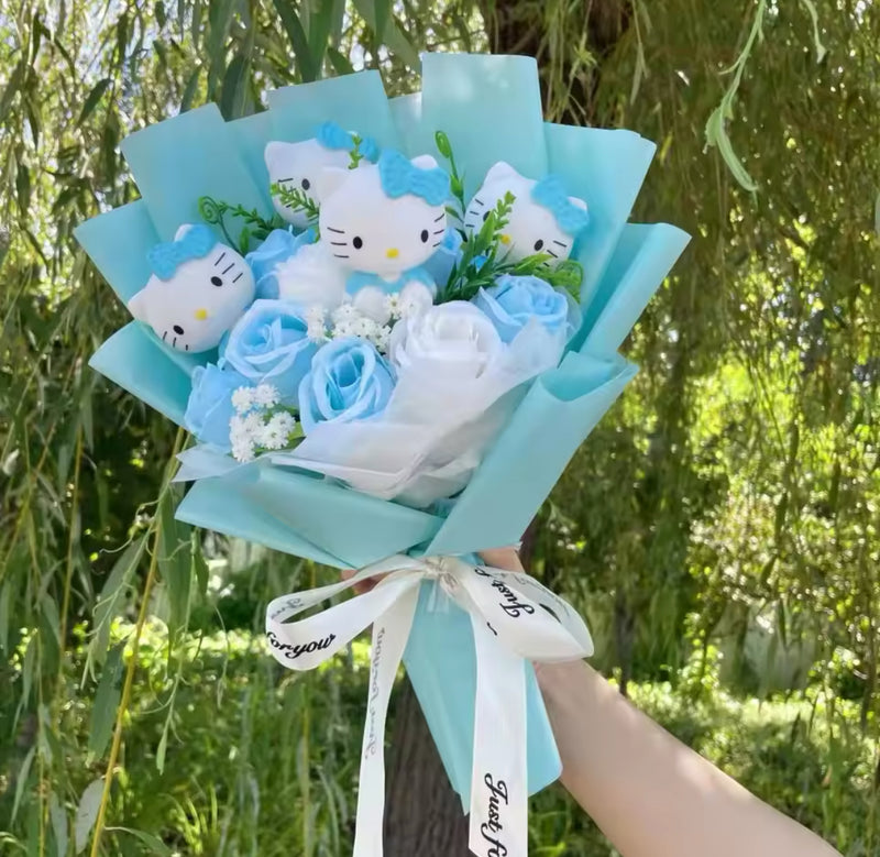 Light Blue Hello Kitty Flower Bouquet