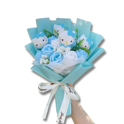 Light Blue Hello Kitty Flower Bouquet