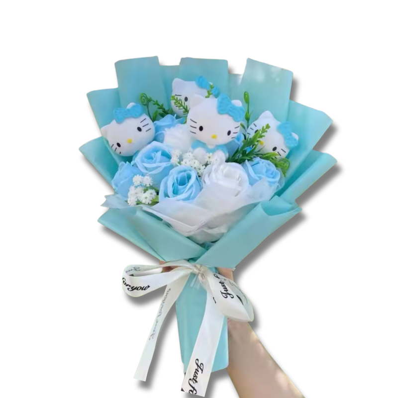 Light Blue Hello Kitty Flower Bouquet