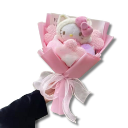 Pink Hello Kitty Teddy Flower Bouquet