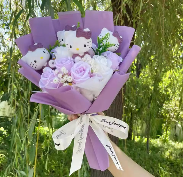 Purple Hello Kitty Flower Bouquet