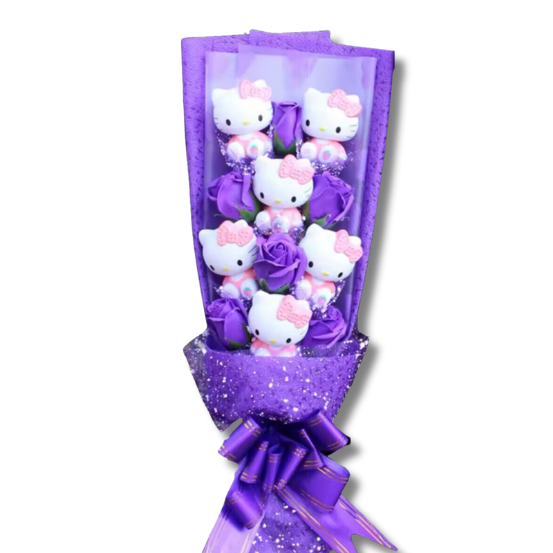 Purple Hello Kitty Tower Flower Bouquet