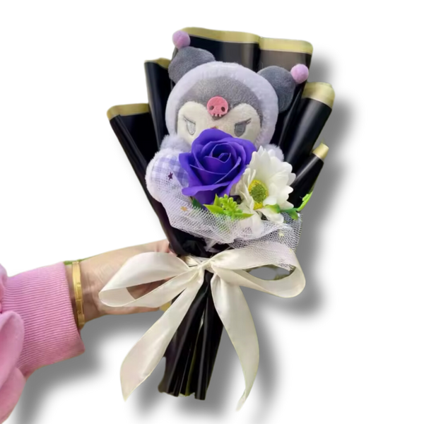 Black Hello Kitty Solo Flower Bouquet