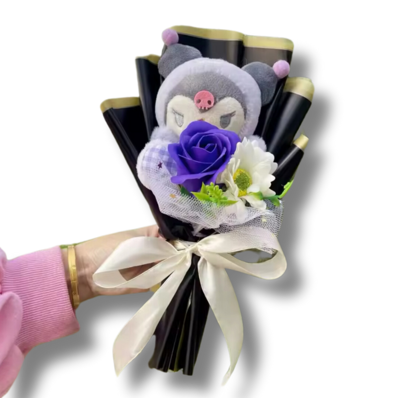 Black Hello Kitty Solo Flower Bouquet